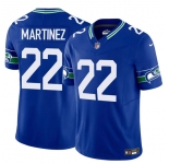 Men's Seattle Seahawks #22 Damien Martinez Royal 2025 F.U.S.E Throwback Vapor Limited Football Stitched Jersey