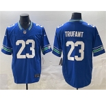 Men's Seattle Seahawks #23 Marcus Trufant Royal 2024 F.U.S.E. Throwback Vapor Limited Football Stitched Jersey
