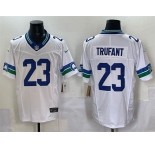 Men's Seattle Seahawks #23 Marcus Trufant White F.U.S.E. Throwback Vapor Limited Football Stitched Jersey
