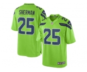 Men's Seattle Seahawks #25 Richard Sherman Nike Green Color Rush Limited Jersey