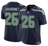 Men's Seattle Seahawks #26 Zach Charbonnet Navy 2024 F.U.S.E Vapor Limited Stitched Football Jersey