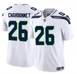Men's Seattle Seahawks #26 Zach Charbonnet White 2024 F.U.S.E Vapor Limited Stitched Football Jersey
