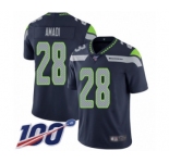 Men's Seattle Seahawks #28 Ugo Amadi Navy Blue Team Color Vapor Untouchable Limited Player 100th Season Football Jersey