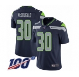 Men's Seattle Seahawks #30 Bradley McDougald Navy Blue Team Color Vapor Untouchable Limited Player 100th Season Football Jersey