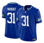 Men's Seattle Seahawks #31 Jacardia Wright Royal 2025 F.U.S.E Throwback Vapor Limited Football Stitched Jersey