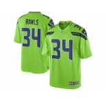 Men's Seattle Seahawks #34 Thomas Rawls Nike Green Color Rush Limited Jersey