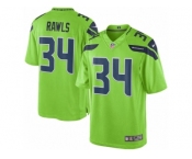 Men's Seattle Seahawks #34 Thomas Rawls Nike Green Color Rush Limited Jersey