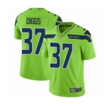 Men's Seattle Seahawks #37 Quandre Diggs Limited Green Rush Vapor Untouchable Football Jersey
