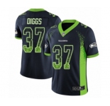 Men's Seattle Seahawks #37 Quandre Diggs Limited Navy Blue Rush Drift Fashion Football Jersey