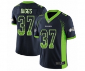 Men's Seattle Seahawks #37 Quandre Diggs Limited Navy Blue Rush Drift Fashion Football Jersey