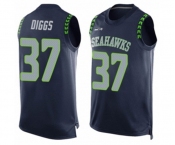Men's Seattle Seahawks #37 Quandre Diggs Limited Steel Blue Player Name & Number Tank Top Football Jersey
