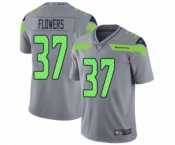 Men's Seattle Seahawks #37 Tre Flowers Limited Silver Inverted Legend Football Jersey