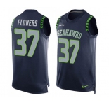 Men's Seattle Seahawks #37 Tre Flowers Limited Steel Blue Player Name & Number Tank Top Football Jersey