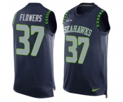 Men's Seattle Seahawks #37 Tre Flowers Limited Steel Blue Player Name & Number Tank Top Football Jersey