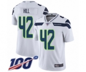 Men's Seattle Seahawks #42 Delano Hill White Vapor Untouchable Limited Player 100th Season Football Jersey