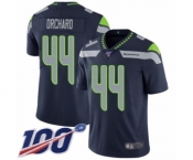 Men's Seattle Seahawks #44 Nate Orchard Navy Blue Team Color Vapor Untouchable Limited Player 100th Season Football Jersey