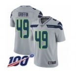 Men's Seattle Seahawks #49 Shaquem Griffin Grey Alternate Vapor Untouchable Limited Player 100th Season Football Jersey