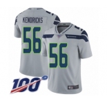 Men's Seattle Seahawks #56 Mychal Kendricks Grey Alternate Vapor Untouchable Limited Player 100th Season Football Jersey