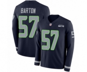 Men's Seattle Seahawks #57 Cody Barton Limited Navy Blue Therma Long Sleeve Football Jersey