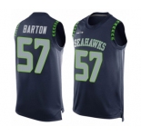 Men's Seattle Seahawks #57 Cody Barton Limited Steel Blue Player Name & Number Tank Top Football Jersey