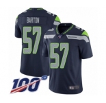 Men's Seattle Seahawks #57 Cody Barton Navy Blue Team Color Vapor Untouchable Limited Player 100th Season Football Jersey