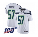 Men's Seattle Seahawks #57 Cody Barton White Vapor Untouchable Limited Player 100th Season Football Jersey