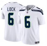 Men's Seattle Seahawks #6 Drew Lock White 2025 F.U.S.E. Vapor Limited Football Stitched Jersey