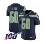Men's Seattle Seahawks #60 Phil Haynes Navy Blue Team Color Vapor Untouchable Limited Player 100th Season Football Jersey