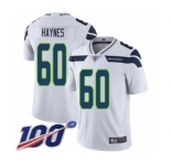 Men's Seattle Seahawks #60 Phil Haynes White Vapor Untouchable Limited Player 100th Season Football Jersey