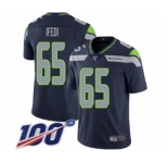 Men's Seattle Seahawks #65 Germain Ifedi Navy Blue Team Color Vapor Untouchable Limited Player 100th Season Football Jersey