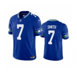 Men's Seattle Seahawks #7 Geno Smith Royal 2023 F.U.S.E. Vapor Limited Throwback Stitched Jersey