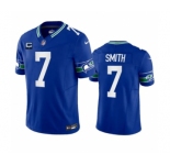 Men's Seattle Seahawks #7 Geno Smith Royal 2023 F.U.S.E. With 1-Star C Patch Vapor Vapor Untouchable Limited Football Stitched Jersey