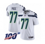 Men's Seattle Seahawks #77 Ethan Pocic White Vapor Untouchable Limited Player 100th Season Football Jersey