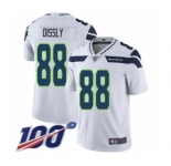 Men's Seattle Seahawks #88 Will Dissly White Vapor Untouchable Limited Player 100th Season Football Jersey