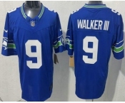Men's Seattle Seahawks #9 Kenneth Walker III Limited Blue FUSE Vapor Jersey