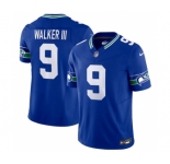 Men's Seattle Seahawks #9 Kenneth Walker III Royal 2023 F.U.S.E. Vapor Limited Throwback Stitched Jersey