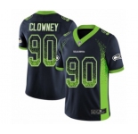 Men's Seattle Seahawks #90 Jadeveon Clowney Limited Navy Blue Rush Drift Fashion Football Jersey
