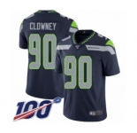 Men's Seattle Seahawks #90 Jadeveon Clowney Navy Blue Team Color Vapor Untouchable Limited Player 100th Season Football Jersey