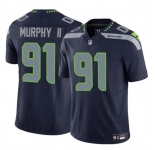 Men's Seattle Seahawks #91 Byron Murphy II Navy 2024 Draft F.U.S.E Vapor Limited Football Stitched Jersey