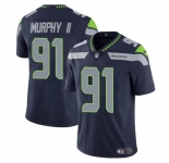 Men's Seattle Seahawks #91 Byron Murphy II Navy 2024 Draft Vapor Limited Football Stitched Jersey