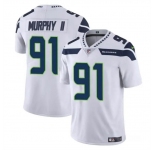 Men's Seattle Seahawks #91 Byron Murphy II White 2024 Draft Vapor Limited Football Stitched Jersey