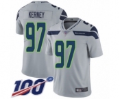 Men's Seattle Seahawks #97 Patrick Kerney Grey Alternate Vapor Untouchable Limited Player 100th Season Football Jersey