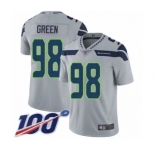 Men's Seattle Seahawks #98 Rasheem Green Grey Alternate Vapor Untouchable Limited Player 100th Season Football Jersey