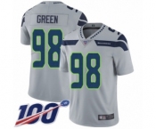 Men's Seattle Seahawks #98 Rasheem Green Grey Alternate Vapor Untouchable Limited Player 100th Season Football Jersey