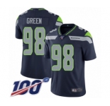 Men's Seattle Seahawks #98 Rasheem Green Navy Blue Team Color Vapor Untouchable Limited Player 100th Season Football Jersey