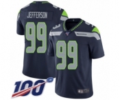 Men's Seattle Seahawks #99 Quinton Jefferson Navy Blue Team Color Vapor Untouchable Limited Player 100th Season Football Jersey