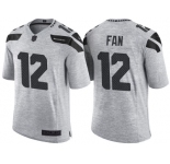 Nike Seattle Seahawks #12 12th Fan 2016 Gridiron Gray II Men's NFL Limited Jersey