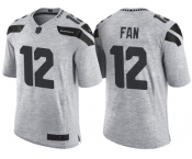 Nike Seattle Seahawks #12 12th Fan 2016 Gridiron Gray II Men's NFL Limited Jersey