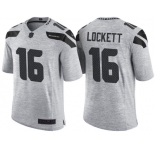 Nike Seattle Seahawks #16 Tyler Lockett 2016 Gridiron Gray II Men's NFL Limited Jersey
