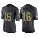 Nike Seattle Seahawks #16 Tyler Lockett Men's Stitched Black NFL Salute to Service Limited Jerseys